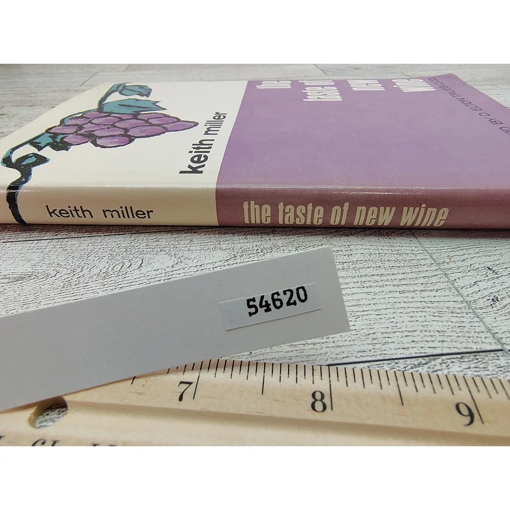The Taste of New Wine Keith Miller Vintage Hardcover Purple Christian Book Decor
